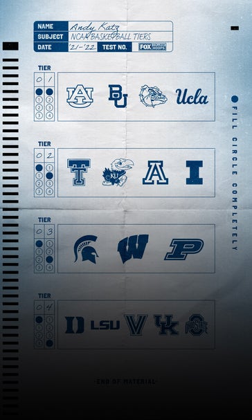 Auburn, UCLA join Baylor and Gonzaga atop Katz's Tiers